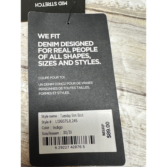 Silver Jeans Co Tuesday Low Rise Slim Boot Indigo Jeans W30 L31(actual 28x29) - Picture 6 of 8